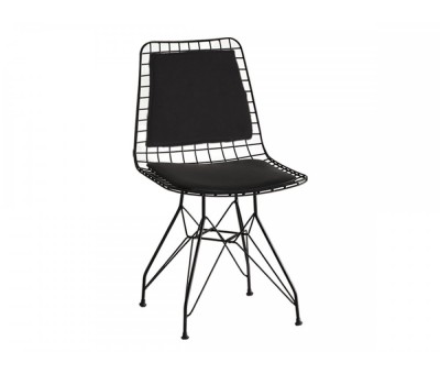 Sandalye 1460 siyah Boya Ayak + 9501  siyah Sırtlı