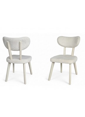 2204 MASAL KREM DÖŞEME KREM AHŞAP SALON SANDALYE