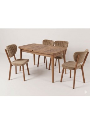 2235+9204 BABİL CEVİZ TBL MDF 80*130+30 KELEBEK AÇILIR MUTFAK MASA+1473