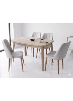 2235+9204 BABİL TRAVERTEN TBL MDF 80*130+30 KELEBEK AÇILIR MUTFAK MASA+1221