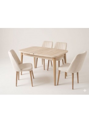 2235+9204 BABİL TRAVERTEN TBL MDF 80*130+30 KELEBEK AÇILIR MUTFAK MASA+1221