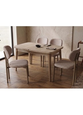 2235+9204 BABİL TRAVERTEN TBL MDF 80*130+30 KELEBEK AÇILIR MUTFAK MASA+1472