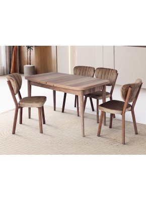 2235+9203 BABİL CEVİZ TBL MDF 80*130+30 KELEBEK AÇILIR MUTFAK MASA+1473