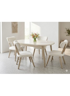 3210 GALA MASAL 90*160+30 AYTAŞI BONJİ  SALON MASA+2204 MASAL BONJİ KREM SAN