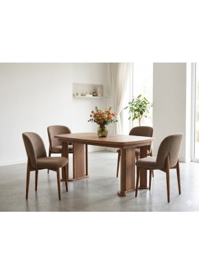 3211 PABLO İKONİK CEVİZ MDF 90+160+30 SALON MASA+2203 İKONİK KAHVE SAN