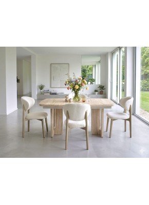 3211 PİCASSO ELİPS TRAVERTEN RENK MDF 90+160+30 SALON MASA+2203
