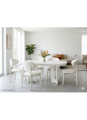 3211+14+2202 PİCASSO MASAL AYTAŞI MDF 90+160+30 SALON MASA+2202 ELİPS KREM MASAL SAN