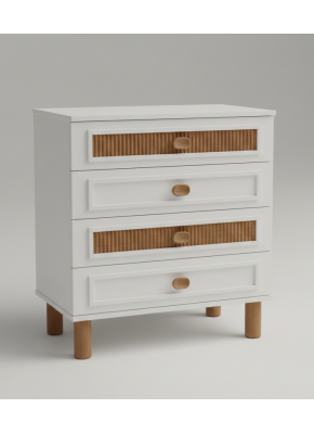 4202 MİLA STOR MDF 4 ÇEKMECE ceviz AYTAŞI şifonyer 