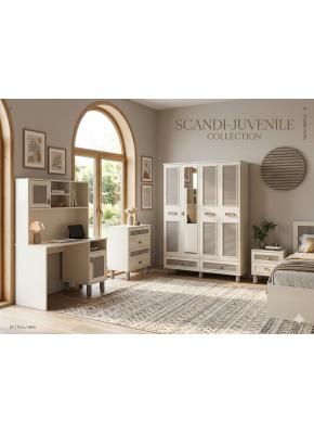 MİLA STORLU MDF 4 KAPILI  AYTAŞI GENÇ ODASI