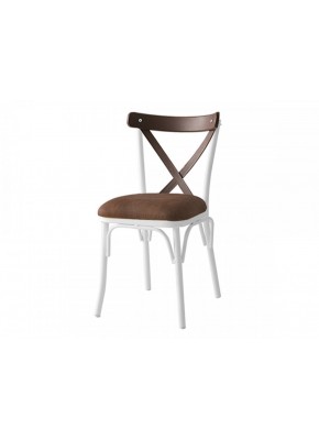 Sandalye 1430 BEYAZ kahve