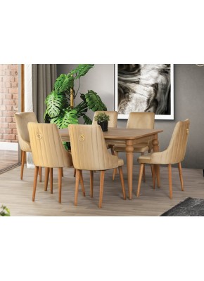 SİDE SET MASA 3103+9208  SİDE CEVZ  YEMEK MASASI 