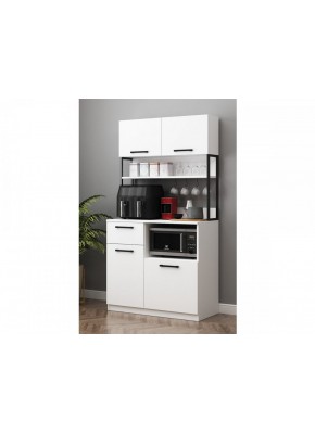 VİSTA 90 CM KAHV STANDLI DOLPLI 2KPK+1ÇK BEYAZ