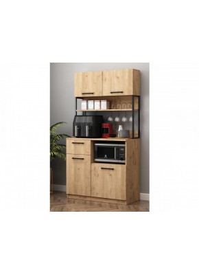 VİSTA 90 CM KAHV STANDLI DOLPLI 2KPK+1ÇK MEŞE